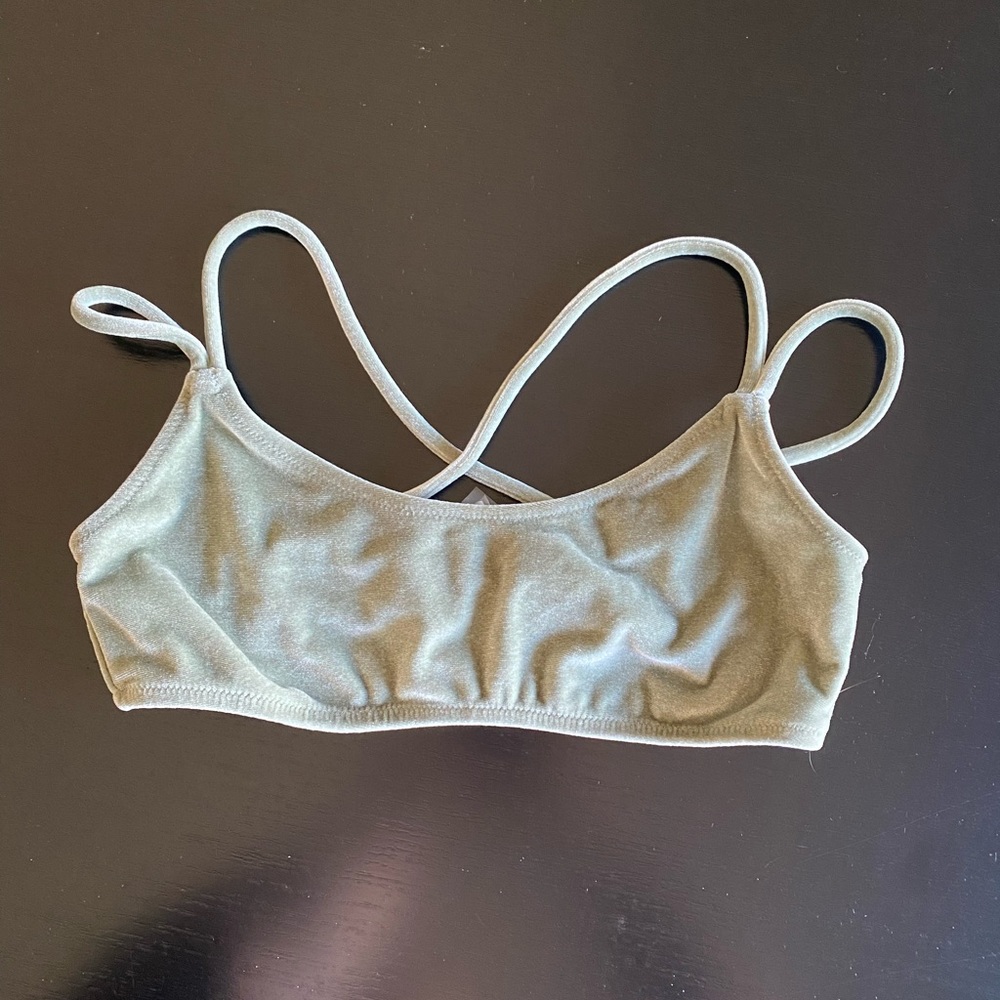 Victorias Secret PINK strappy back velvet swim top